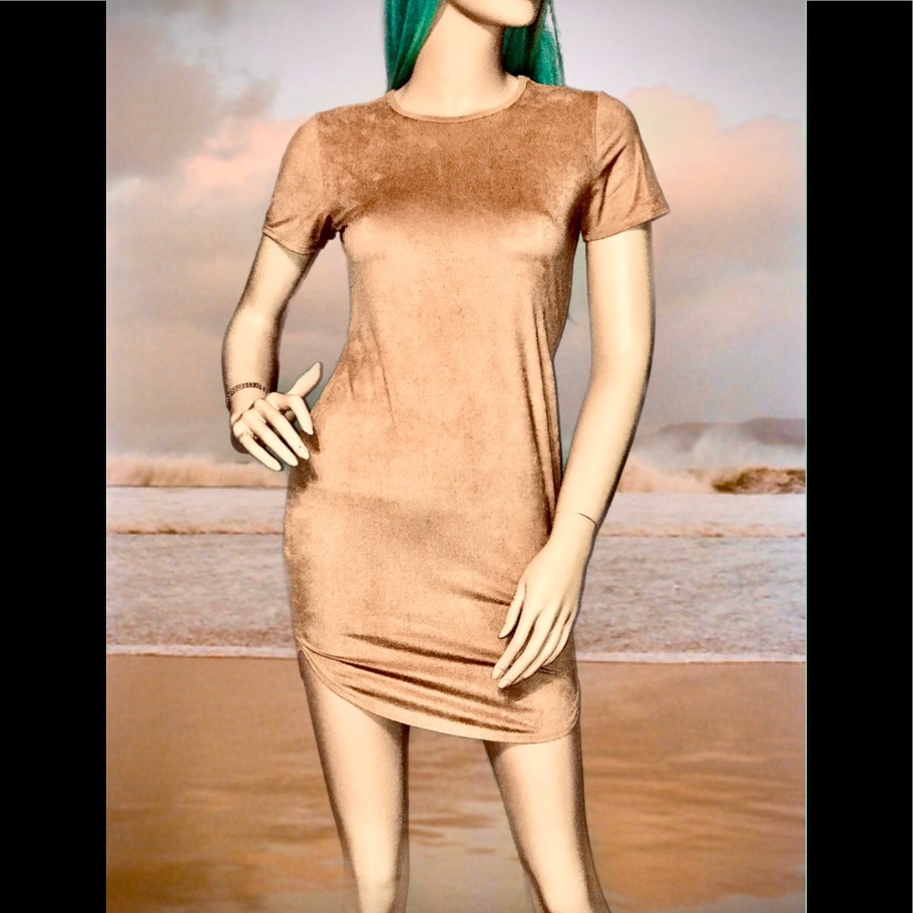 WINDSOR • Sueded Minidress / size (S)